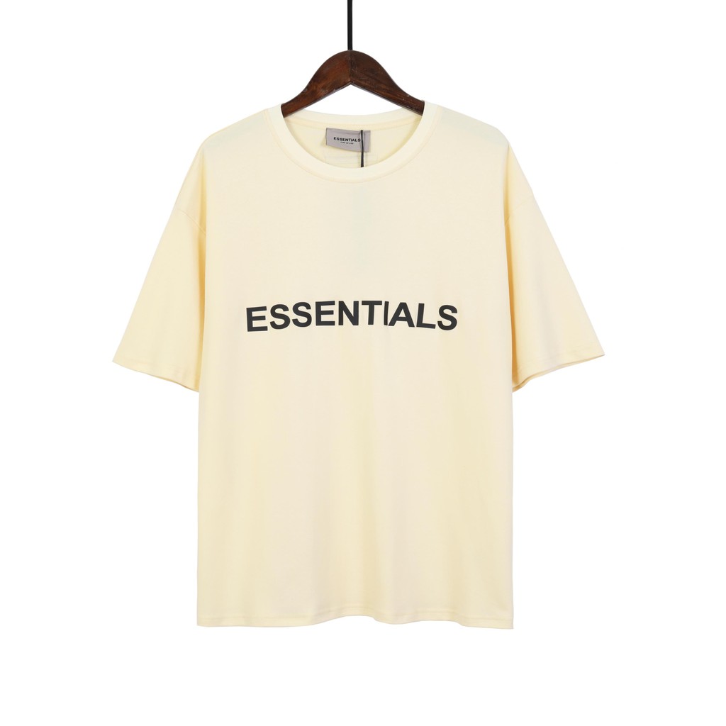 FOG FEAR OF GOD Essentials Couple Chest Letter Double Line Short Sleeve T-Shirt Trend