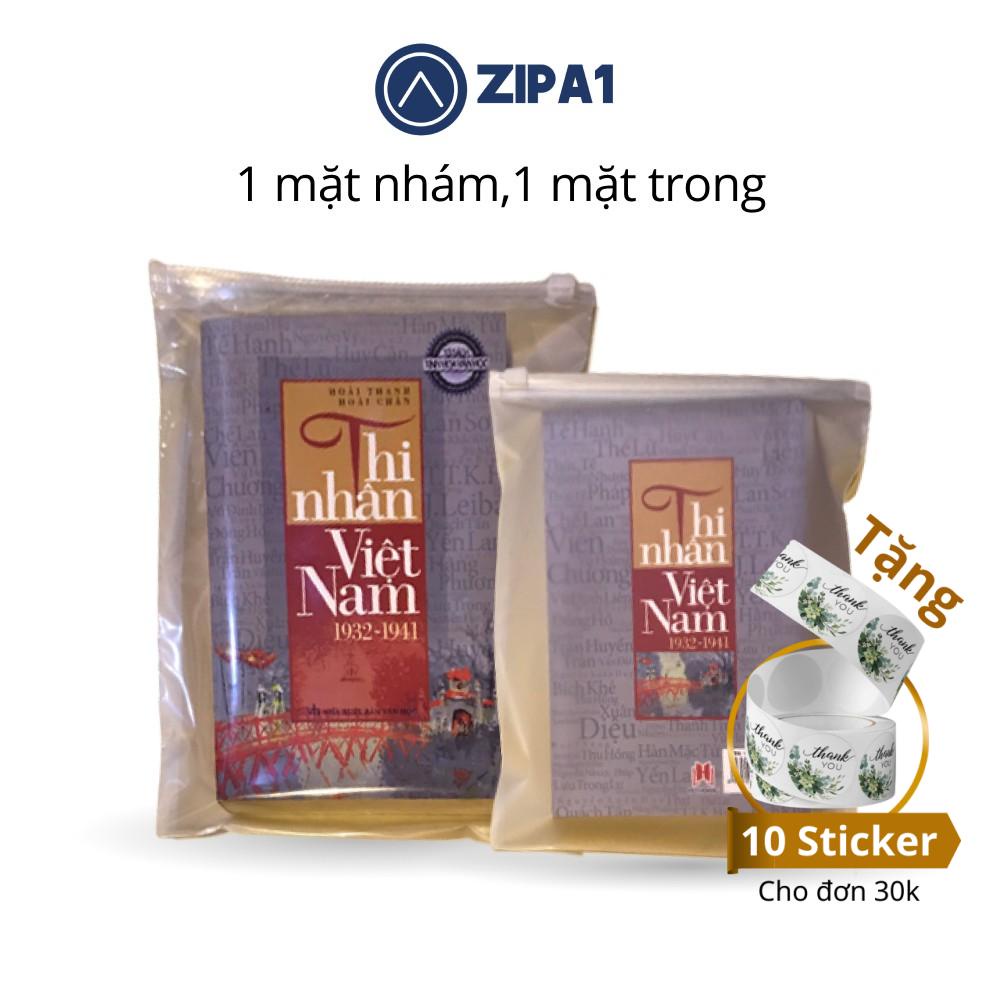 10 Túi Zip lụa kéo 1 MẶT TRONG, 1 MẶT NHÁM - Túi zipper Zip A1 - A1010