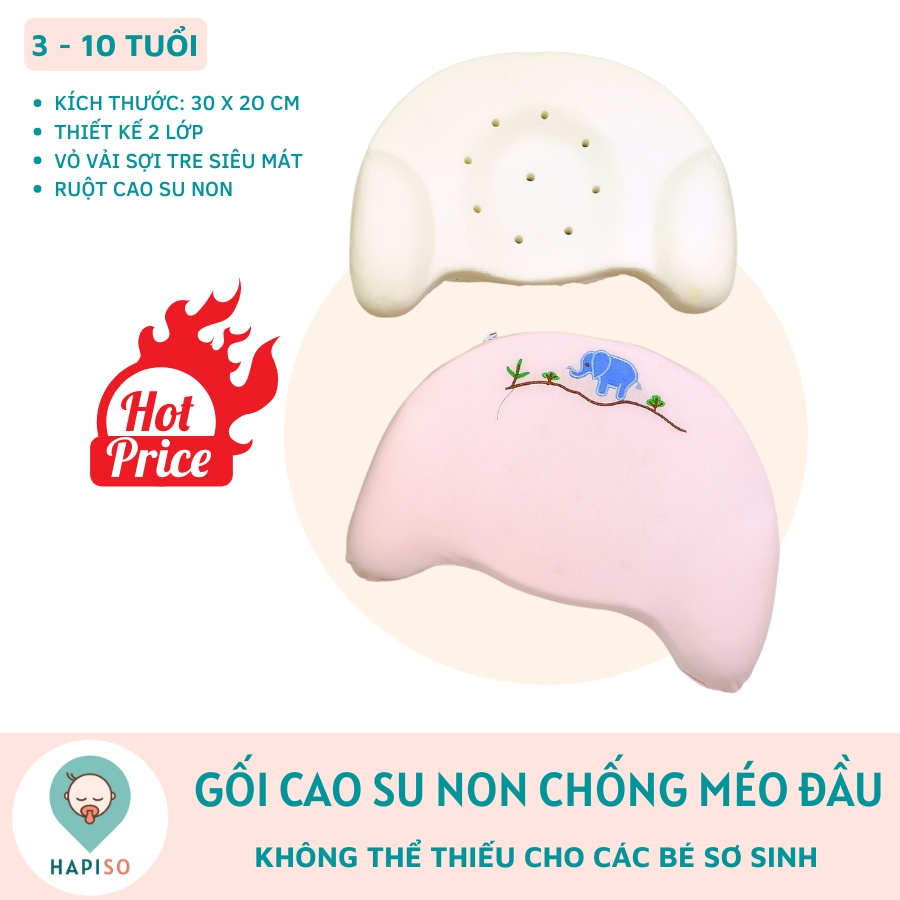 Gối cao su non chống méo đầu