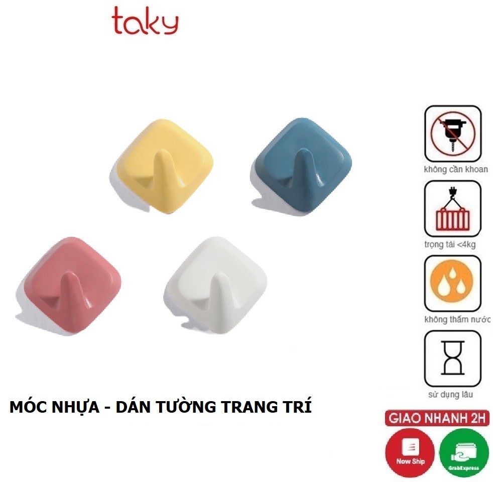 Móc Nhựa - Taky, Dán Tường Dáng Đẹp Nhiều Màu, Treo Đồ Đa Năng, Kiểu Dáng Độc Đáo, Mới Lạ - 2280