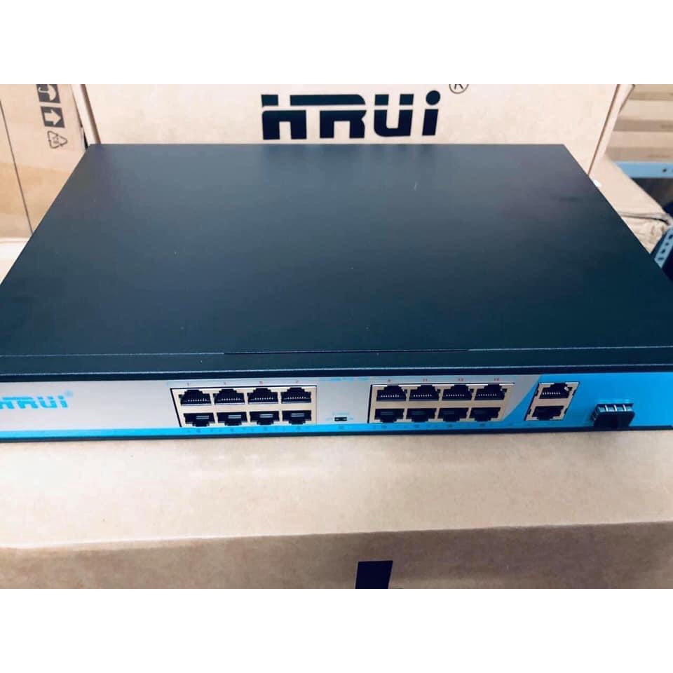 SWITCH POE HIỆU HRUI HR901-AF-1621GS-300 16 PORTS 10 / 100M  , SWITCH POE HRUI CHÍNH HÃNG CHẤT L