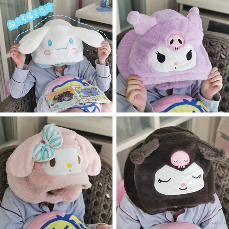 Kuromi Cinnamon melody Gối Hình Chữ U Có Mũ Trùm Đầu Dễ Thương