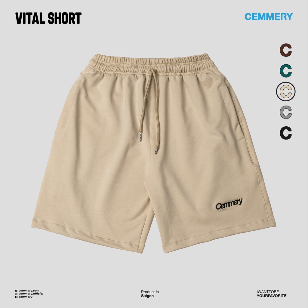 Quần Short LocalBrand Cemmery "VITAL SHORT" # 5 Color | BigBuy360 - bigbuy360.vn