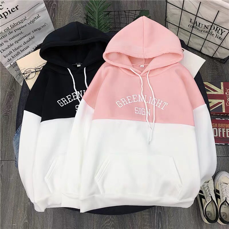 Áo Hoodie Nón Chui Trùm Đầu Nữ Nam Unisex Chất Vải Nỉ Poly Túi Bụng, Greenlight WAH009NO