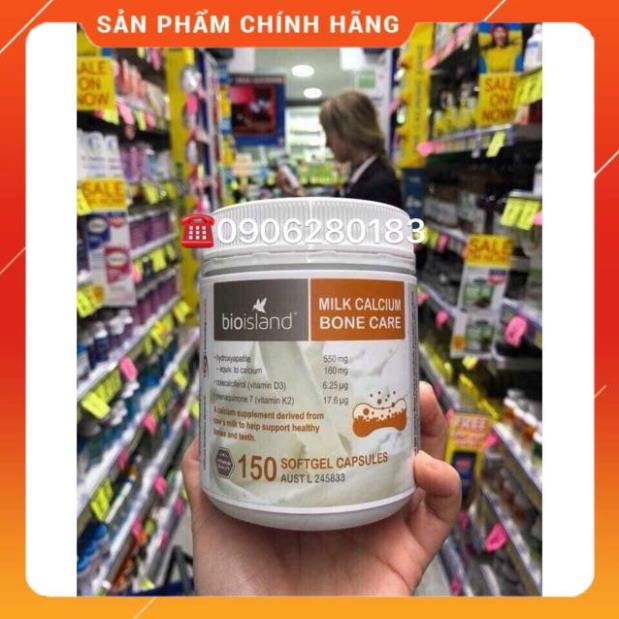 Bio Island Milk Calcium Bone Care 150 viên Canxi sữa hữu cơ shopnguyenanh88