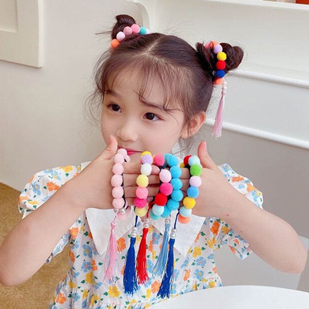Dây Cột Tóc Đính Bóng Nhiều Màu Dễ Thương Cho Nữ