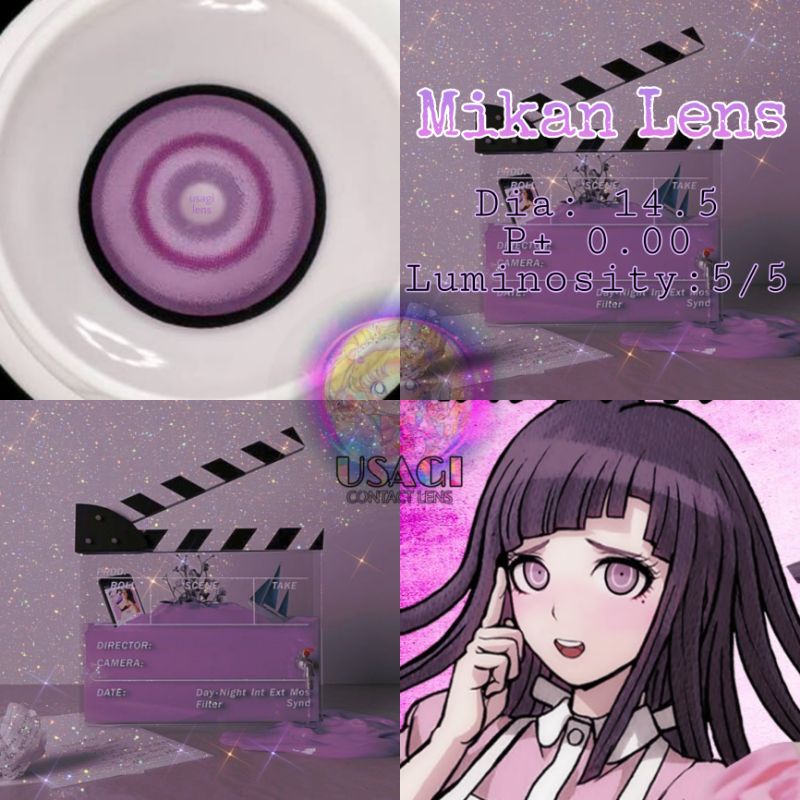 Mikan Lens: kính áp tròng cao cấp cosplay Mikan Tsumiki_ Danganronpa