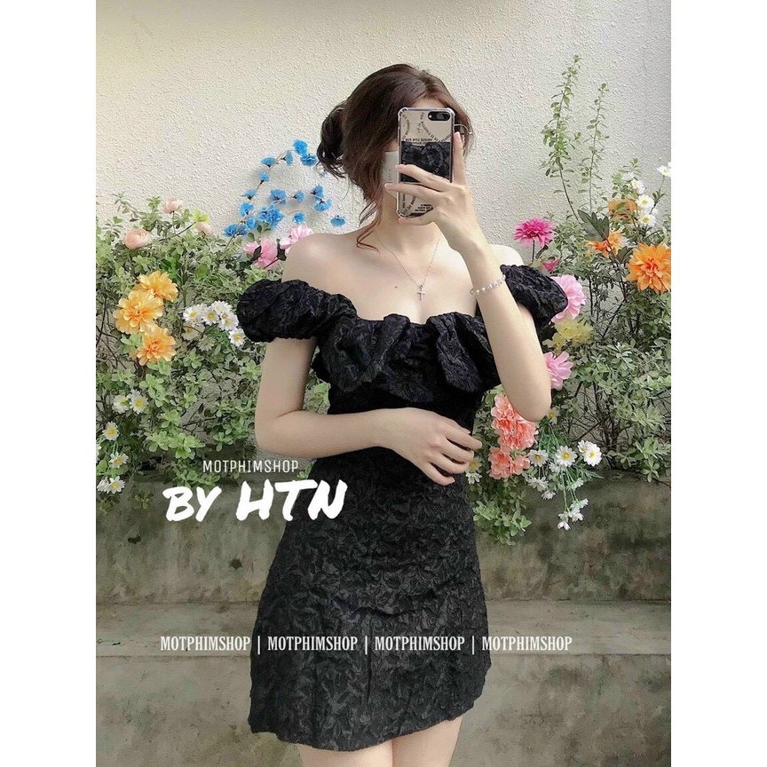 đầm gấm baby bèo bệt vai