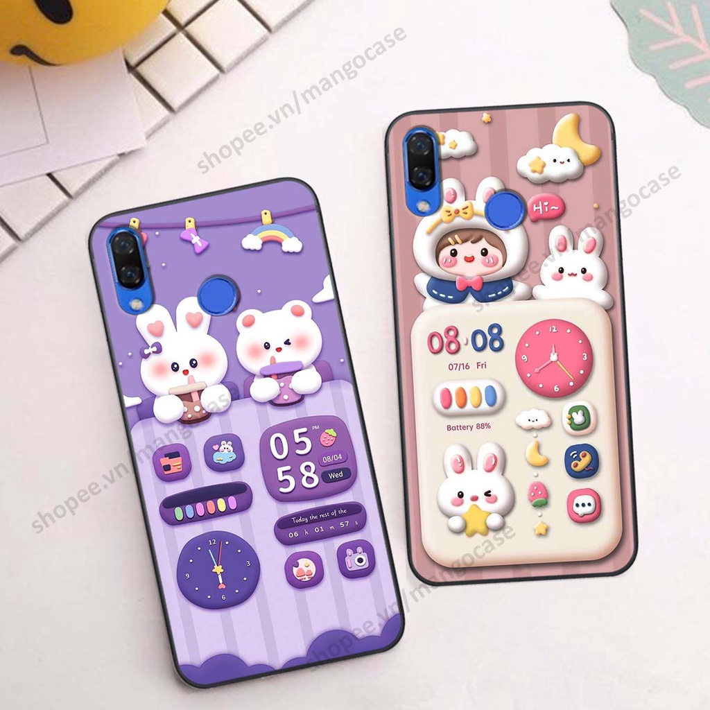 Ốp lưng Huawei Nova 3 / Nova 3i hình gấu, thỏ, đồng hồ cute dễ thương