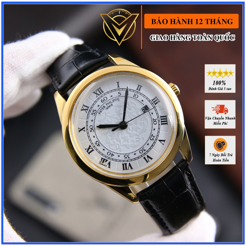 [ Siêu Phẩm 2022 ] Đồng Hồ Nam Patek Phipplipe Dây Da Cao Cấp - Kiểu Dáng Mạnh Mẽ, Sang Trọng, Thời Thượng | BigBuy360 - bigbuy360.vn