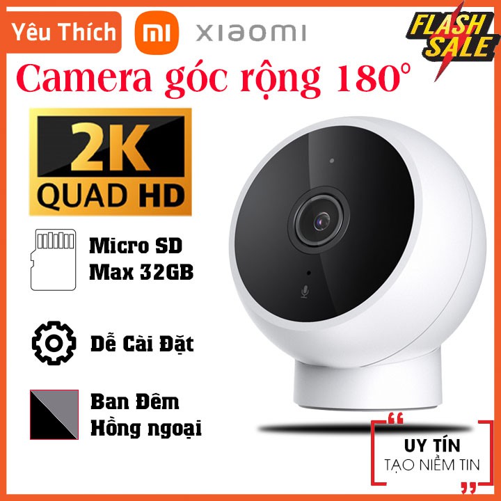 Camera wifi mini chính hãng Xiaomi Mijia Smart camera Standard 2K 1296P , Camera xiaomi góc rộng 180 độ giám sát siêu rõ