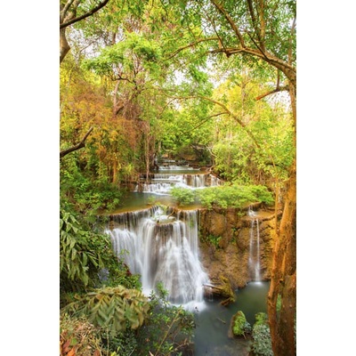 Tranh thác nước thiên nhiên tặng keo và dụng cụ dán