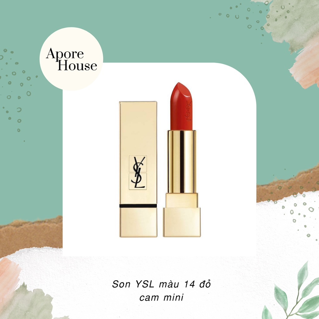 Son YSL 13 Mini Đỏ Cam Unbox