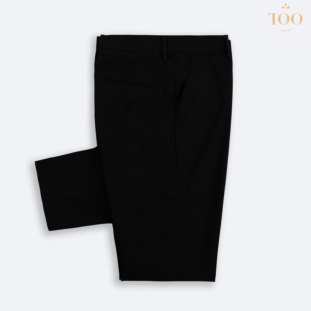 Quần âu nam TQQ màu đen chất liệu vải cao cấp Q82 hạn chế nhăn, đứng phom, bền màu