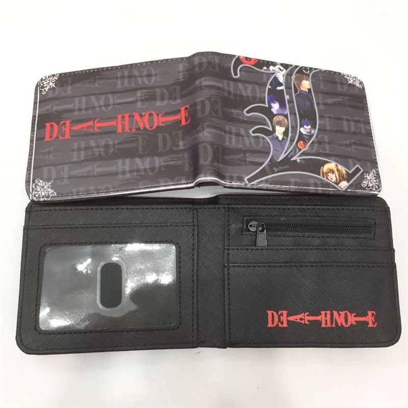 Ví Gập Da PU In Hoạt Hình DEATH NOTE Ryuk Lawliet Thời Trang Cho Nam