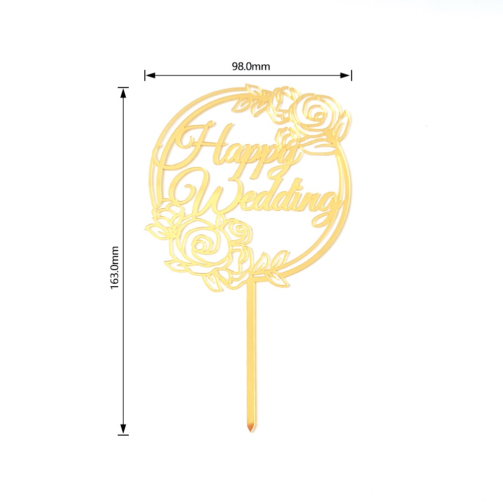 Que Cắm Trang Trí Bánh Kem Chữ Mr & Mrs / Bride to Be / Kissd / Happy Wedding / Happy Anniversary