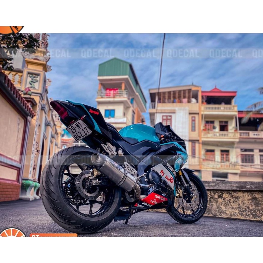 Tem Trùm R15v3 Thiết kế theo yêu cầu Patronas Đỏ xanh đen