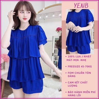 Bộ Quần Áo Ngủ Nữ Tay Ngắn Thiết Kế 2 Tầng  - Đồ Bộ Đùi Mặc Ở Nhà Nữ Chất Lụa/Lanh/Tole  Mặc Mùa Hè, Bảng Màu Sang Chảnh