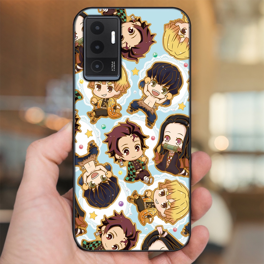 Ốp lưng Vivo V23e viền đen in hình Zenitsu Kimetsu no Yaiba