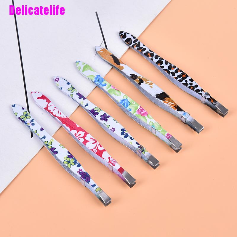 [Hàng mới về] Nhíp tỉa lông mày bằng thép không gỉ in hoa tinh tế