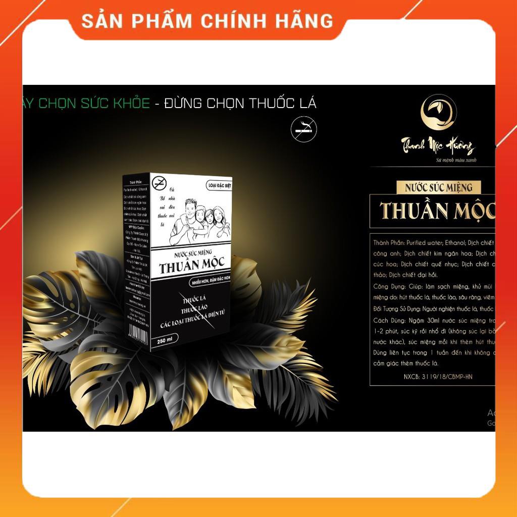 [CHÍNH HÃNG] Nước súc miệng Thuần Mộc - Cai thuốc lá, thuốc lào