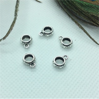 Charm bạc ống treo