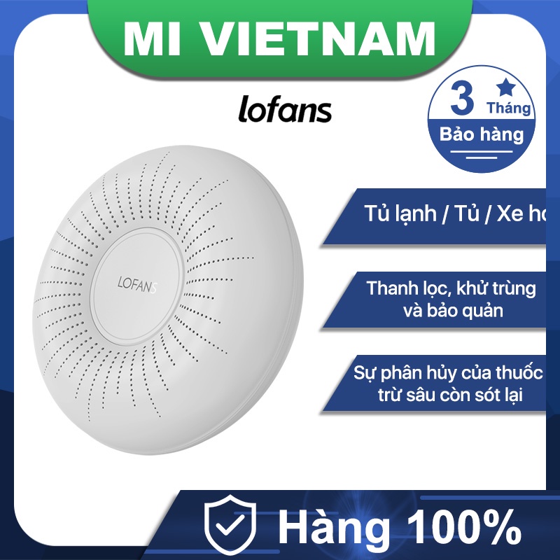 [Mã ELHA22 giảm 6% đơn 300K] Máy tiệt trùng khử mùi tủ lạnh Xiaomi LOFANS B3 Doughnut Thanh lọc khử trùng và bảo quản