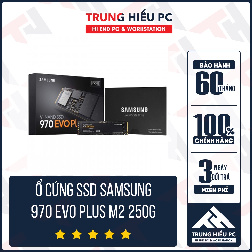 Ổ Cứng SSD Samsung 970 EVO Plus M2 250GB - Chuẩn giao tiếp PCIe Gen 3×4
