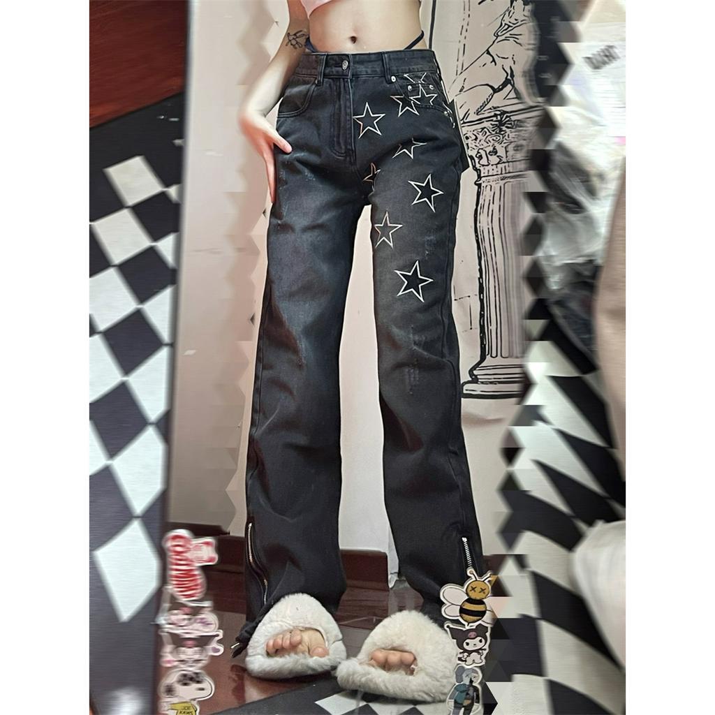 qkoole  Quần jeans Dài Xẻ Tà Thời Trang Dành Cho Nữ