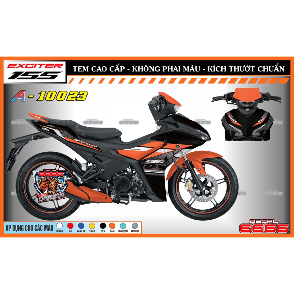 Tem rời EXCITER 155 - NHIỀU MÀU - decalq7