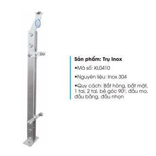 Trụ lan can cầu thang kl0410 inox 304 tm tai la khalico