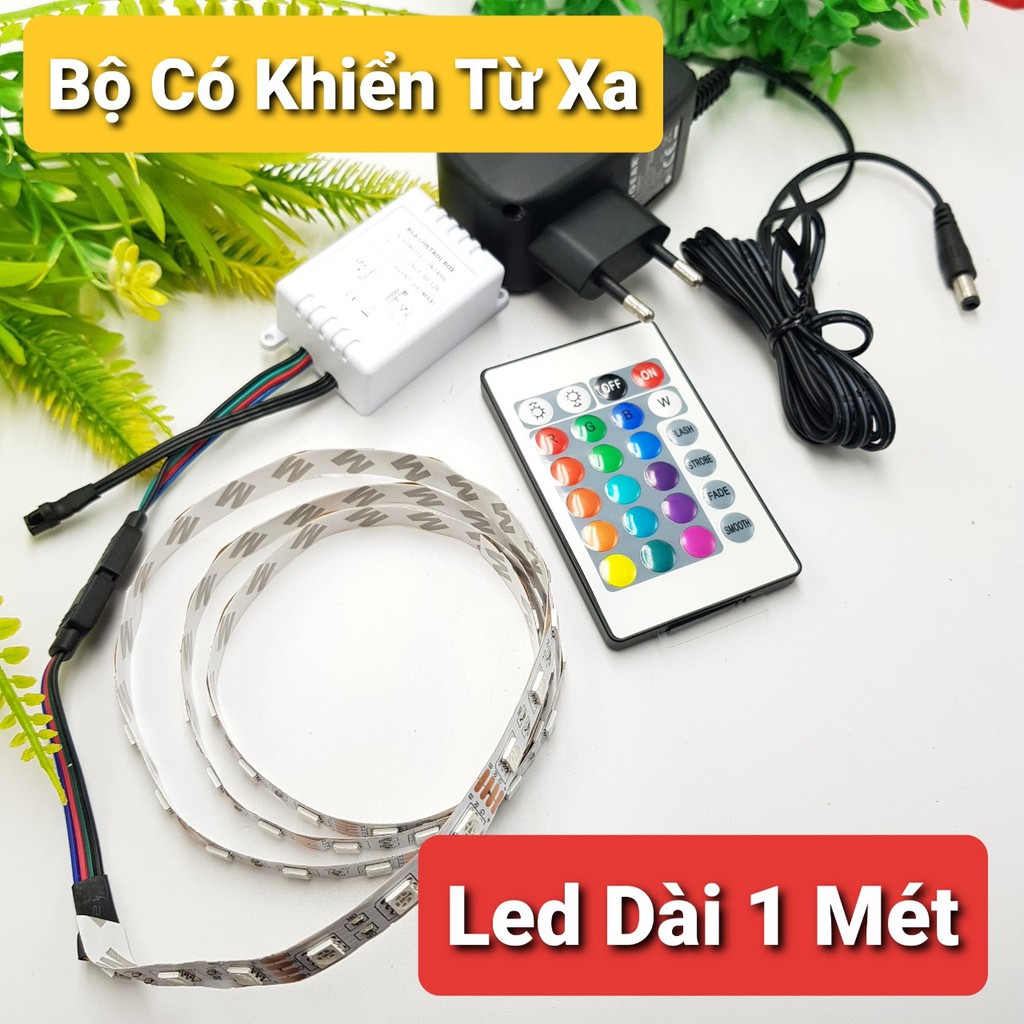 ❤️Led TikTok❤️Bộ Led Trang Trí RGB Dài 1 Mét Thay Đổi Màu TikTok Sử Dụng Đơn GiảnLED RGB 5050