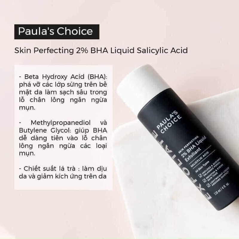 Tẩy tế bào chết Paula's Choice Skin Perfecting 2% BHA Liquid Exfoliant - BHA Paula choice