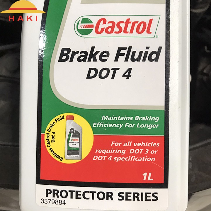 Dầu phanh dot 4, dầu thắng dot 4 xe ô tô, dầu phanh xe máy Castrol 1L (dùng được cho loại dot 3) [CHÍNH HÃNG CASTROL]