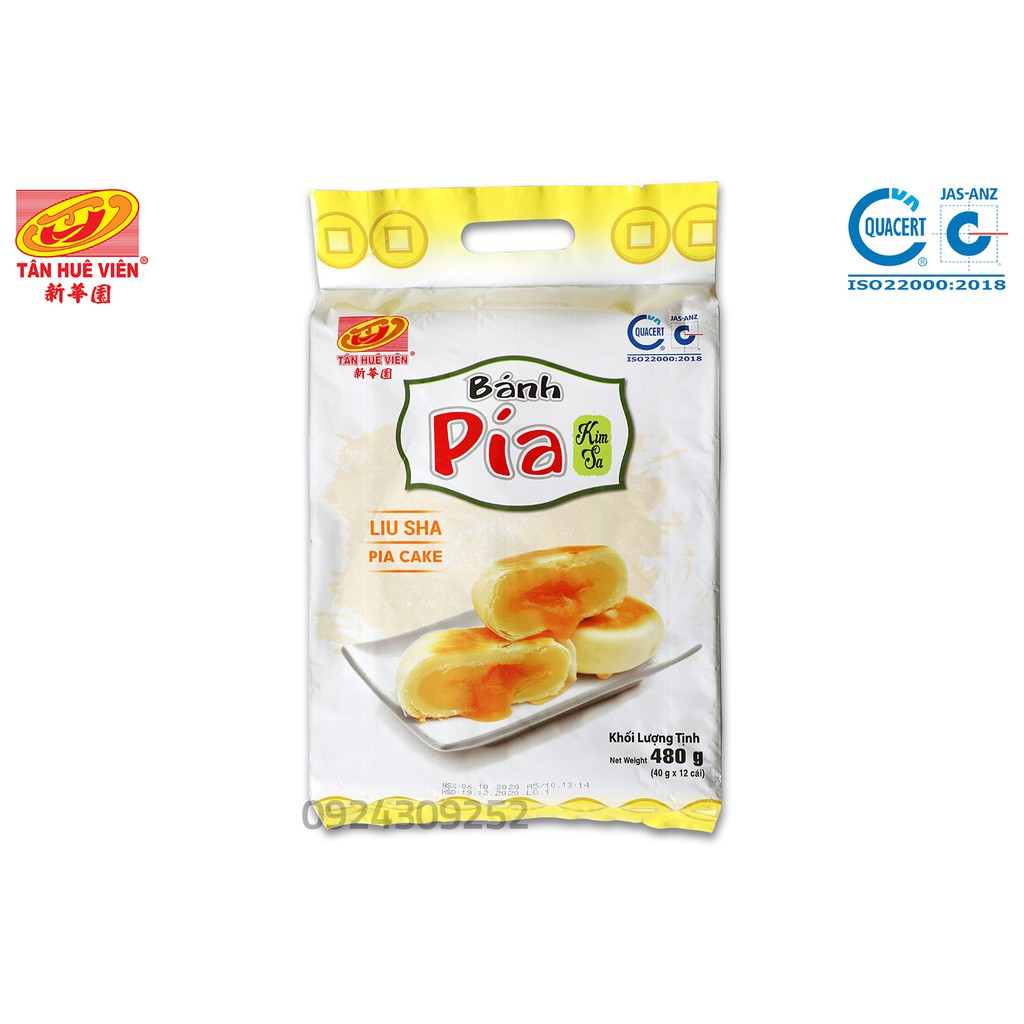 Bánh pía kim sa, Bánh Pía mini Tân Huê Viên vị đậu xanh túi 12 cái