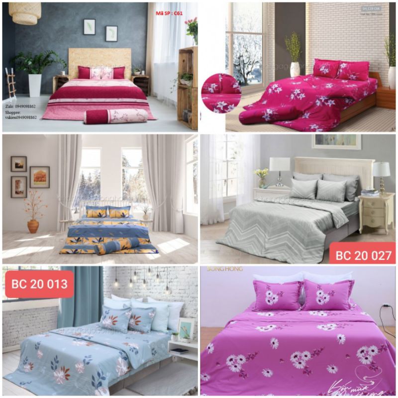 Bộ Ga Chun Sông Hồng Nhiều Mầu cotton 100% IBOX
