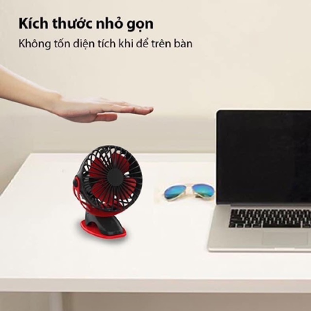 Quạt tích điện có giá kẹp tiện lợi | BigBuy360 - bigbuy360.vn