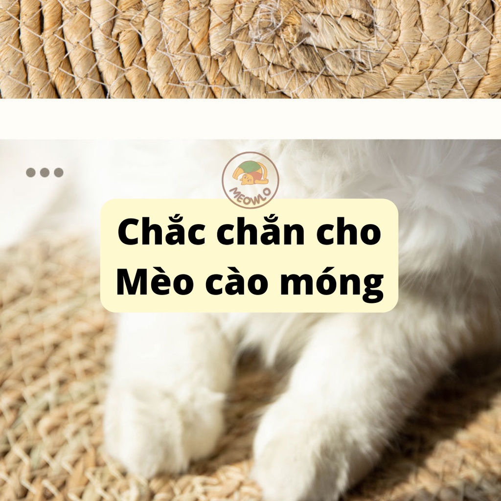 Ổ nằm cho mèo giỏ mây kèm đệm lót êm ái thoải mái giảm stress