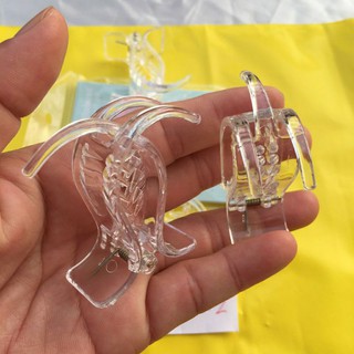 12 kẹp tóc càng cua 3 răng .5 răng trong suốt
