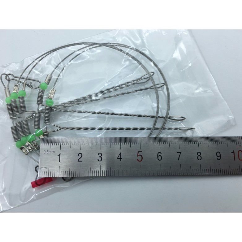 Set 2 dây móc câu cá chống xoắn bằng thép