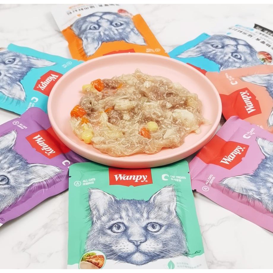 Pate Wanpy 80gr  7 Vị Dinh Dưỡng cho Mèo