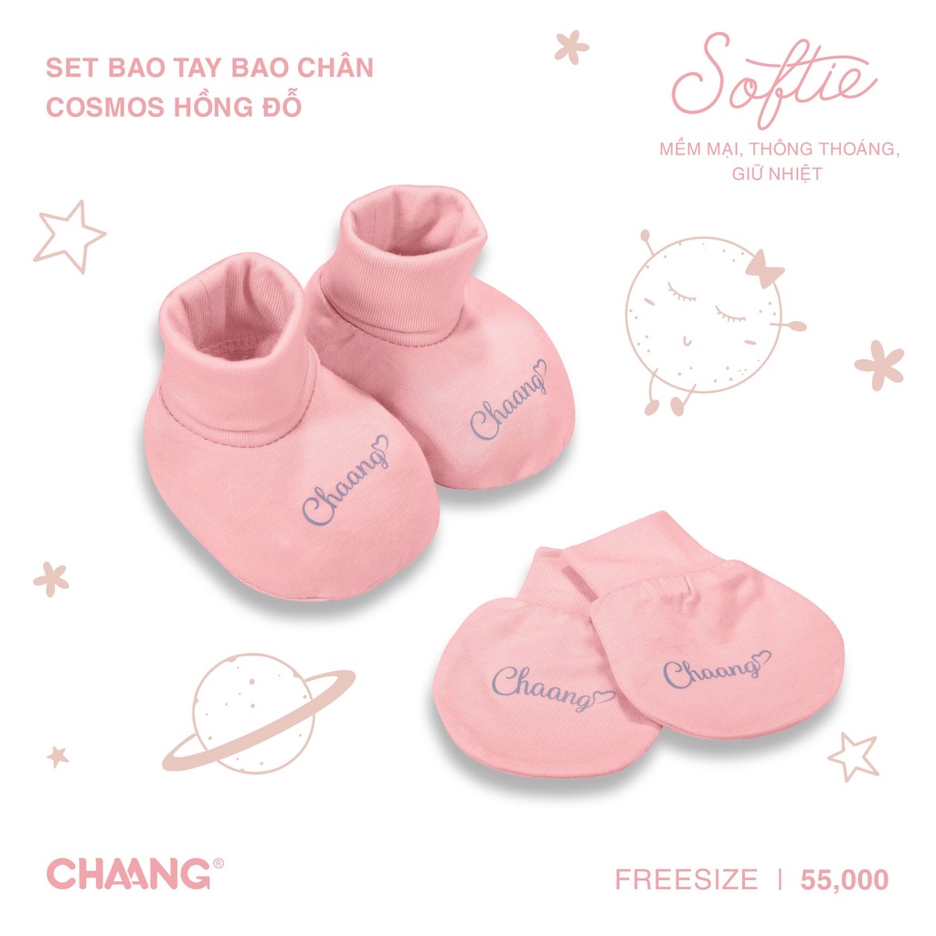 Chaang set bao tay bao chân cho bé sơ sinh, chất cotton bảo vệ em bé AW2023D8