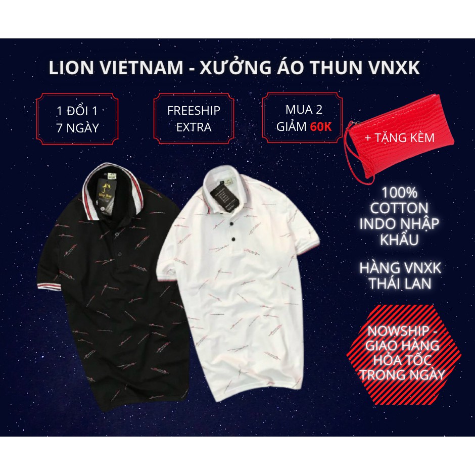 Áo thun nam có cổ Hey Boy, 100% cotton nhập khẩu, cổ dệt nổi cao cấp, hàng việt nam xuất khẩu Thái Lan
