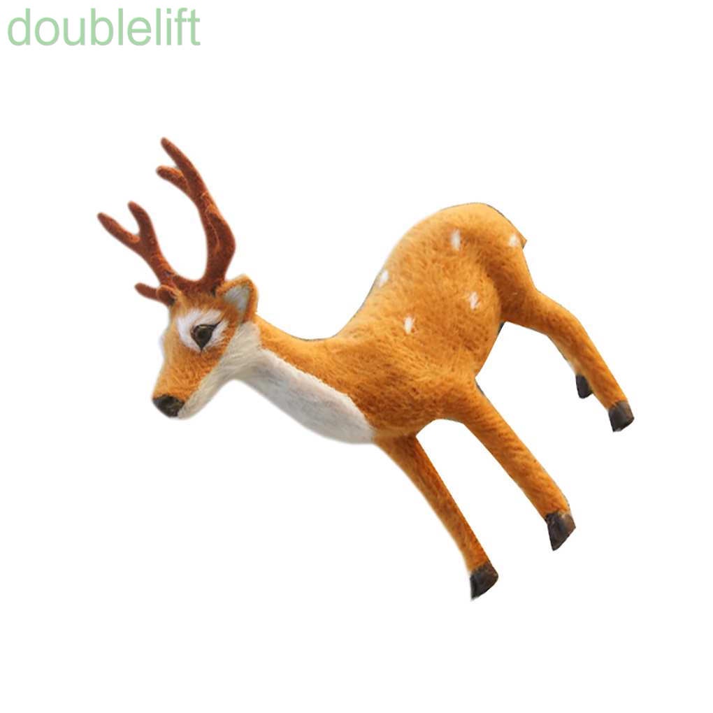 Mô hình con nai vải lông 15-30cm tùy chọn dành cho trang trí năm mới Giáng Sinh