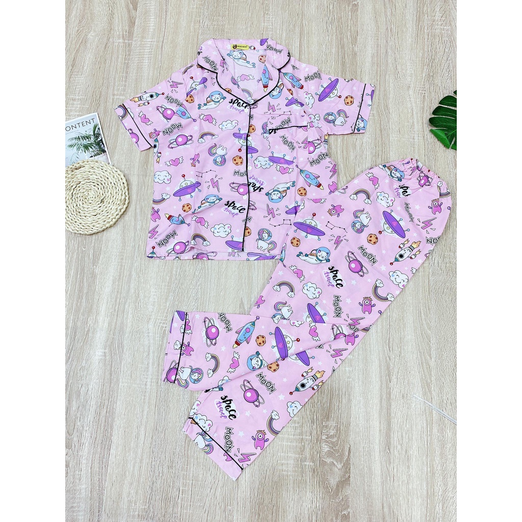 Bộ Kate Thái mặc nhà cho nữ, hàng vải đẹp của Boo Boo, nhiều họa tiết xinh xắn dễ thương