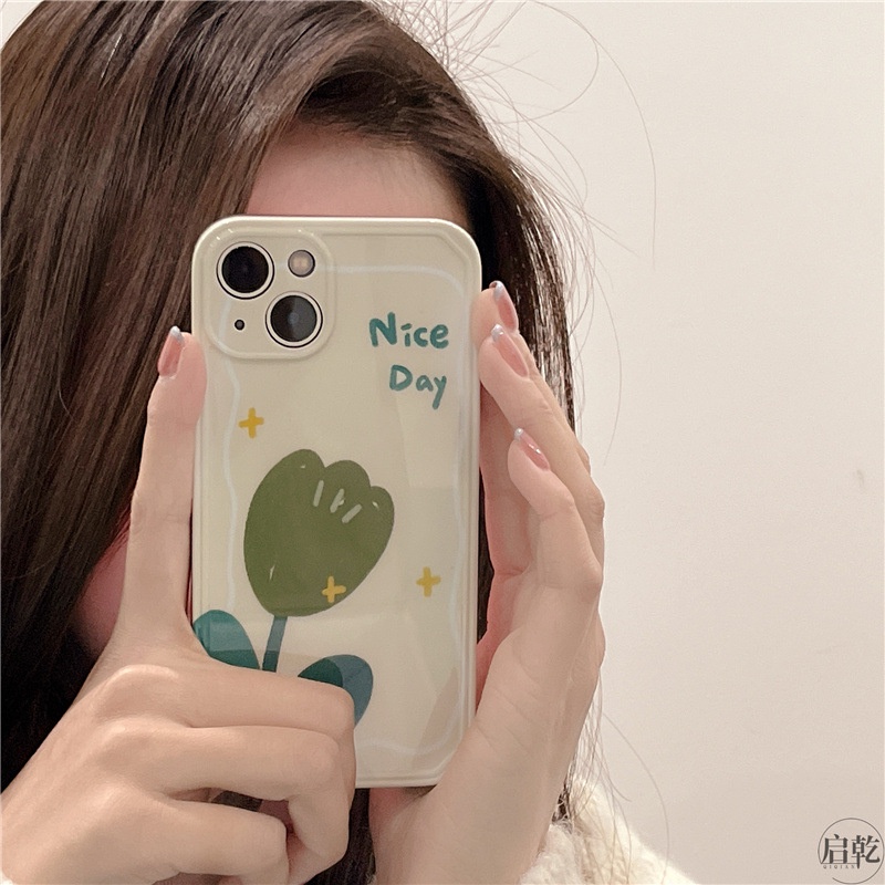 Ốp Điện Thoại Silicon Hình Hoa Tulip Chống Sốc Cho iphone13 12 / 11 xr / xsmax