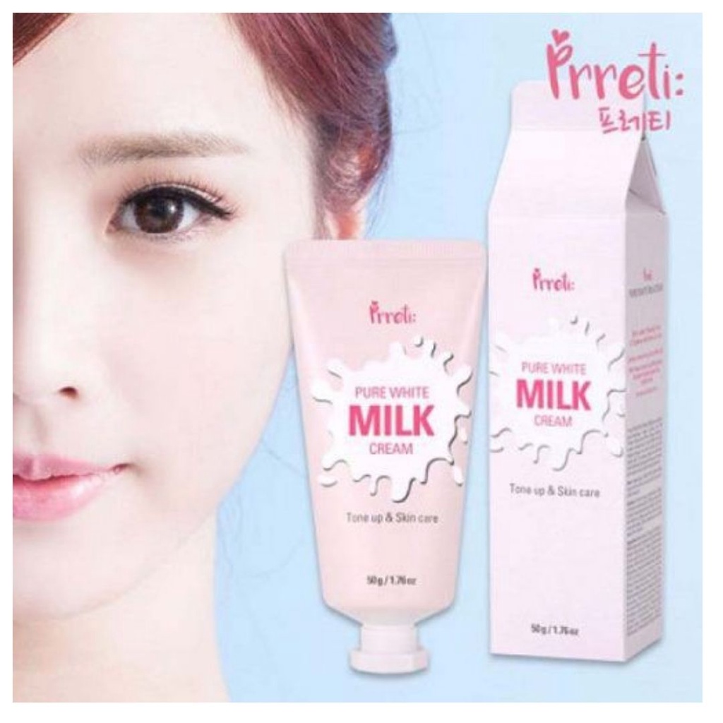 Kem dưỡng trắng nâng tone da Prreti Pure White Milk Cream 50g