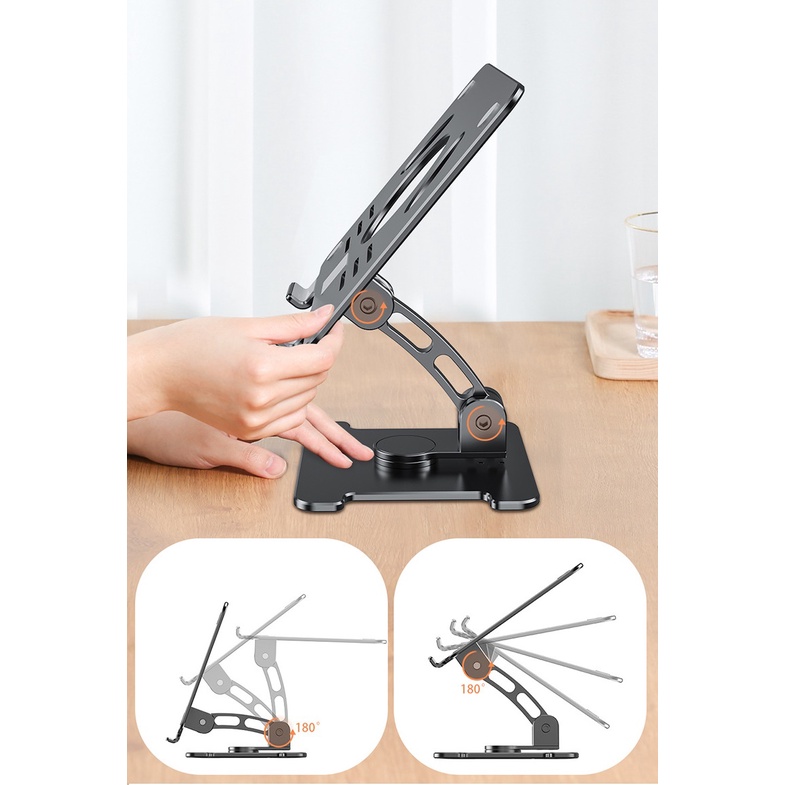 Giá đỡ laptop macbook stand nhôm cao cấp MT99 Plus chân đế xoay tròn cho máy 11 inch - 17 inch.