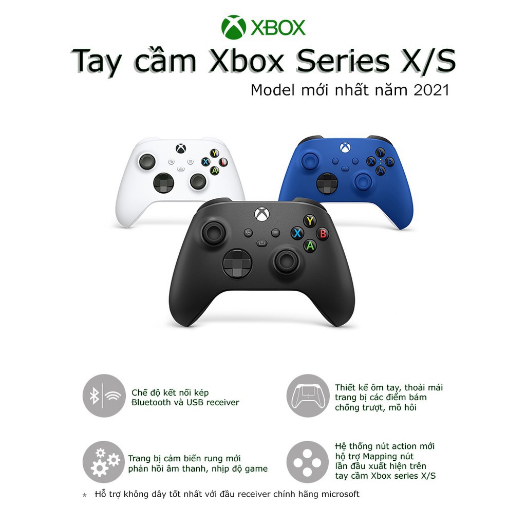 [Freeship toàn quốc từ 50k] Tay Cầm Xbox Series X Kèm Cáp Type-C | USB Adapter