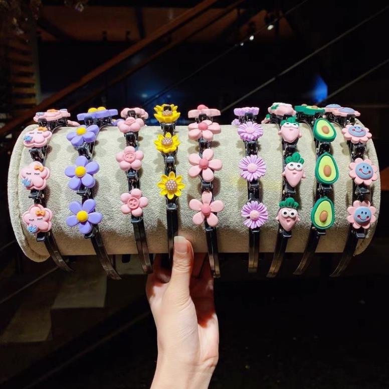 Bờm tóc Hàn quốc đính hoa quả cho bé gái ,đáng yêu ,có kẹp giữ tóc ,nhựa CAO CẤP, mẫu mới nhất 2021 HÀNG SẴN